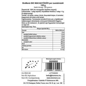 BioMenü organska maca korenina v prahu želatinizirana 125 g slika izdelka