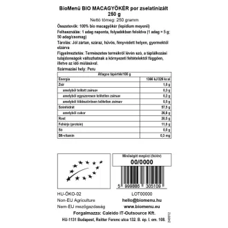 BioMenü organska maca korenina v prahu želatinizirana 250 g slika izdelka