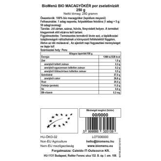 BioMenü organska maca korenina v prahu želatinizirana 250 g slika izdelka