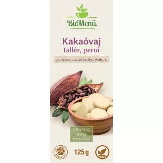 BioMenü ekološki perujski kakavovo maslo diski 125 g slika izdelka