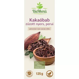 BioMenü ekološka zdrobljena surova perujska kakavova zrna 125 g slika izdelka