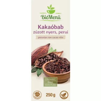 BioMenü ekološka zdrobljena surova perujska kakavova zrna 250 g slika izdelka