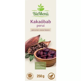 BioMenü organska perujska kakavova zrna 250 g slika izdelka