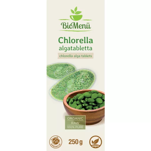 BioMenü organske tablete iz alg chlorella 250 g oznaka