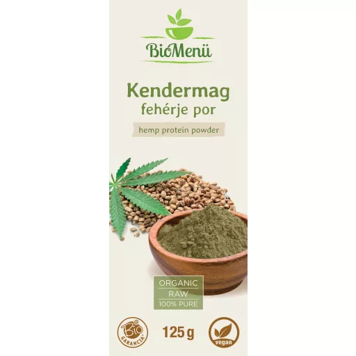 BioMenü organski konopljin beljakovinski prah 125 g oznaka
