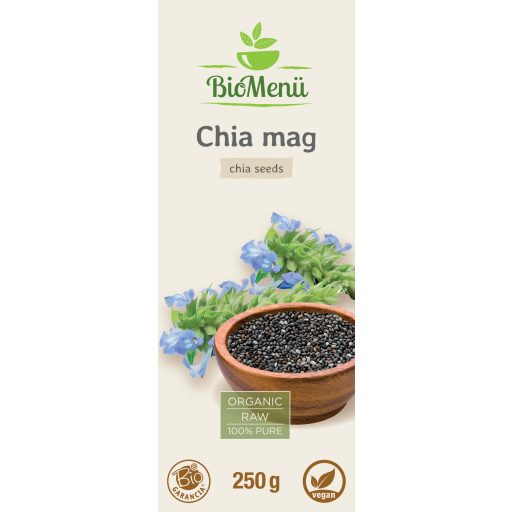 BioMenü organska semena chia 250 g oznaka