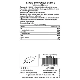 BioMenü organski mlet ingver 60 g slika izdelka