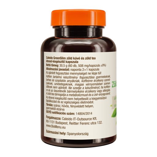 Caleido Greenslim kapsule z zeleno kavo in zelenim čajem 60 kapsul