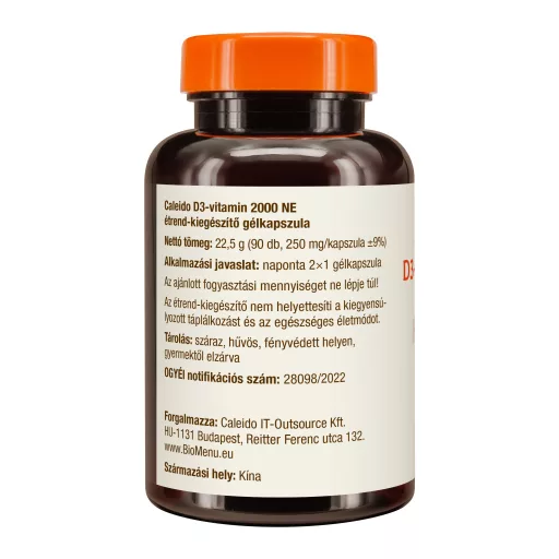 Caleido vitamin D3 2000 ne kapsule 90 kapsul slika izdelka levo