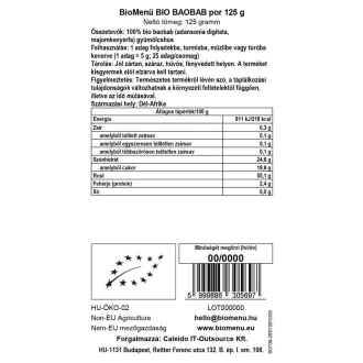 BioMenü ekološki prah baobaba 125 g slika izdelka