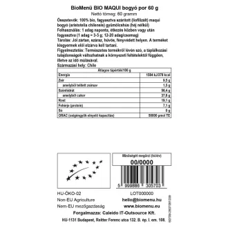 BioMenü organska maqui jagoda v prahu 60 g slika izdelka