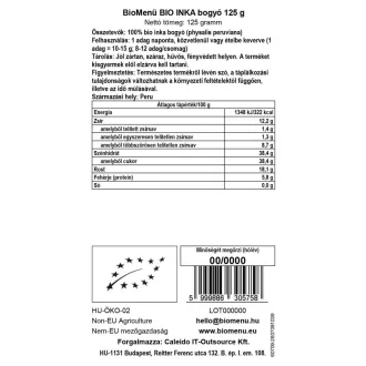 BioMenü organske jagode Inca 125 g slika izdelka
