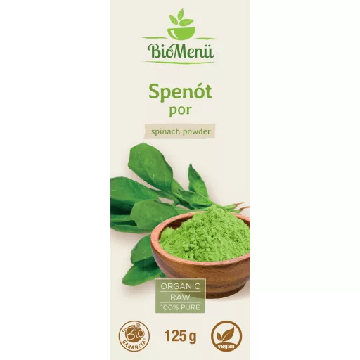 BioMenü ekološki prah špinače 125 g oznaka
