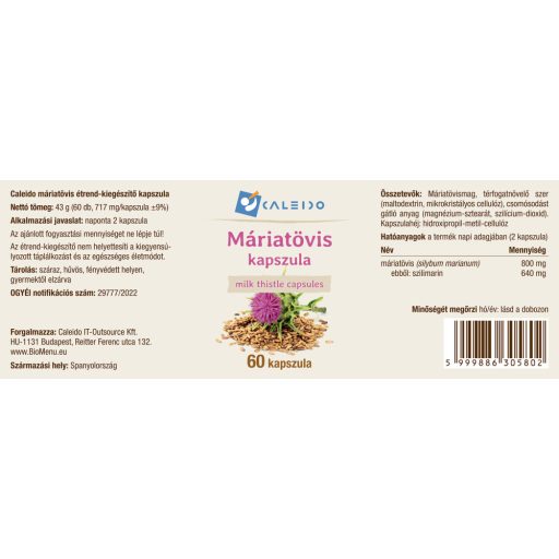 Caleido kapsule mlečnega osata, 60 kapsul oznaka