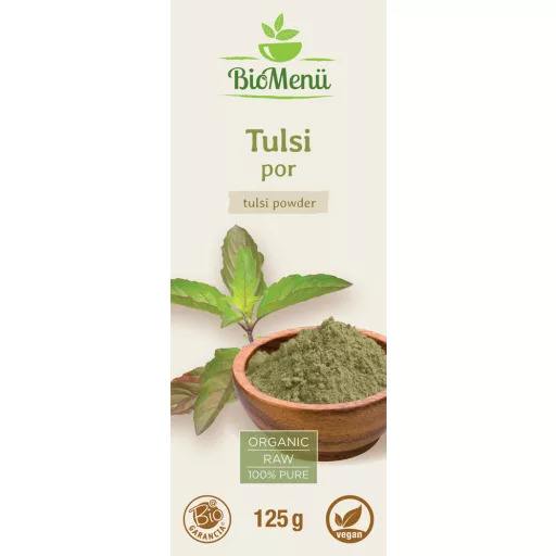 BioMenü ekološki prah tulsi 125 g oznaka