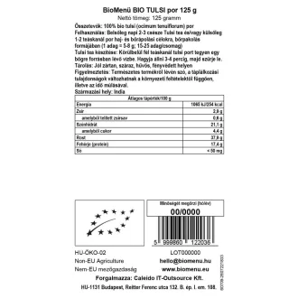 BioMenü ekološki prah tulsi 125 g slika izdelka