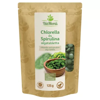 BioMenü organske tablete iz alg chlorella in spirulina 125 g slika izdelka