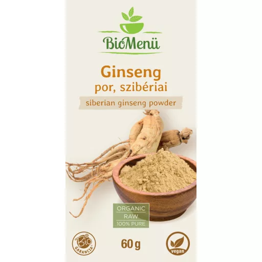 BioMenü ekološki sibirski ginseng v prahu 60 g oznaka