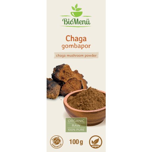 BioMenü organska goba chaga v prahu 100 g oznaka