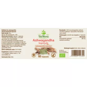 BioMenü ekološke kapsule ashwagandha 60 kos slika izdelka
