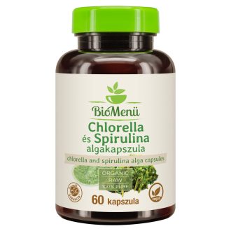 BioMenü organske kapsule iz alg chlorella in spirulina 60 kosov slika izdelka