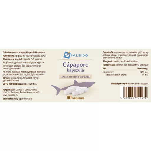 Caleido kapsule iz morskih psov 60 kapsul oznaka