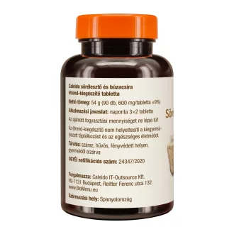 Caleido tablete pivskega kvasa + pšeničnih kalčkov, 90 tablet slika izdelka