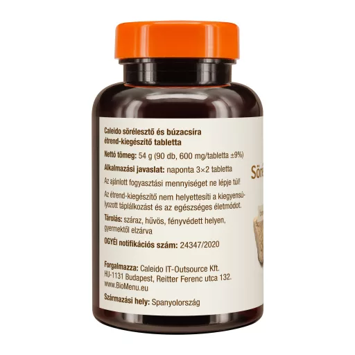 Caleido tablete pivskega kvasa + pšeničnih kalčkov, 90 tablet