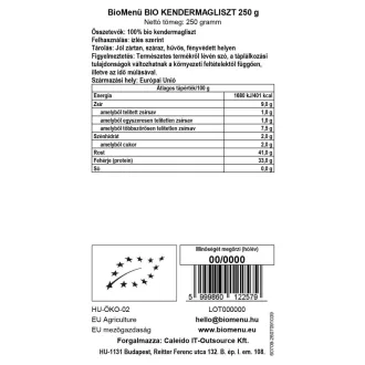 BioMenü organska konopljina moka 250 g slika izdelka