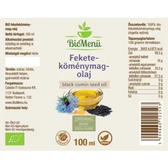 BioMenü organsko olje črne kumine 100 ml slika izdelka