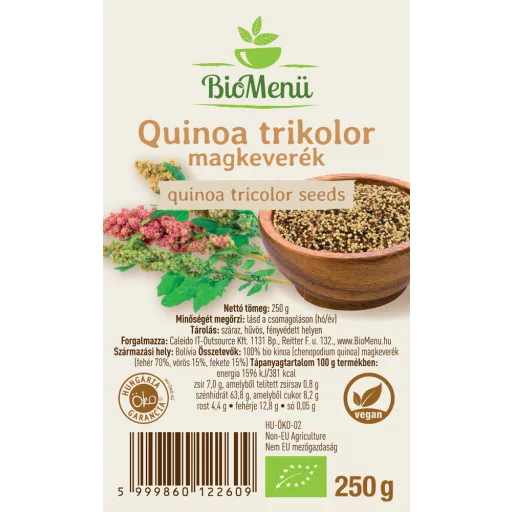 BioMenü organska trikolorna kvinoja 250 g oznaka