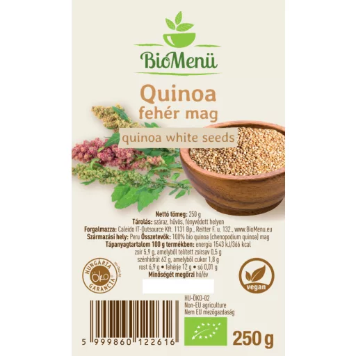 BioMenü organska bela kvinoja 250 g oznaka