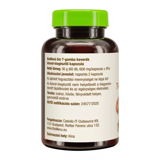 BioMenü organske kapsule z mešanico 7 gob 60 kosov