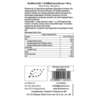 BioMenü organska mešanica 7 gob v prahu 100 g slika izdelka