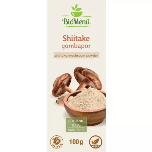 BioMenü ekološki prah gobe shiitake 100 g oznaka