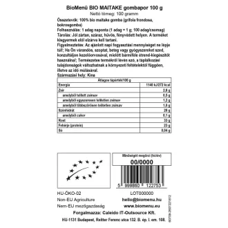 BioMenü organska maitake goba v prahu 100 g slika izdelka
