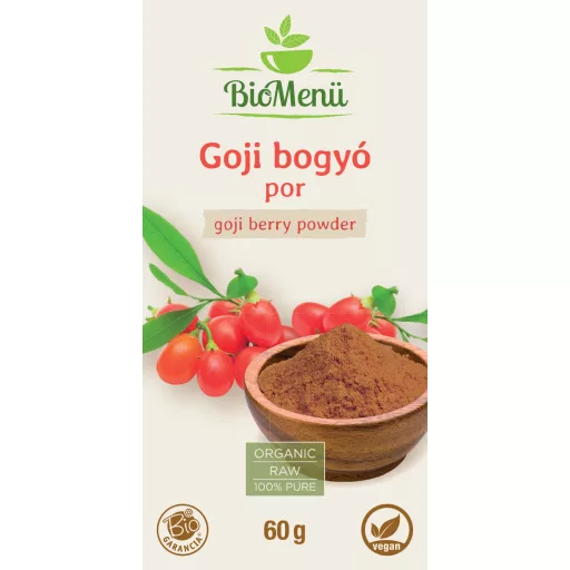 BioMenü ekološke goji jagode v prahu 60 g oznaka