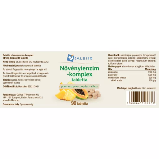 Caleido tablete rastlinskega encimskega kompleksa, 90 tablet oznaka