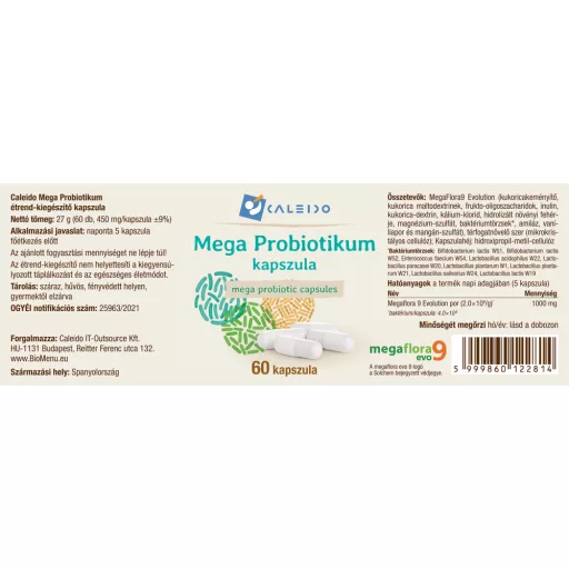 Caleido kapsule mega probiotika, 60 kapsul oznaka