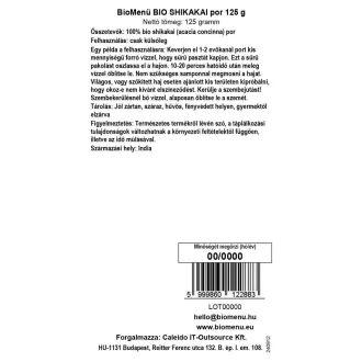 BioMenü ekološki prah shikakai 125 g slika izdelka