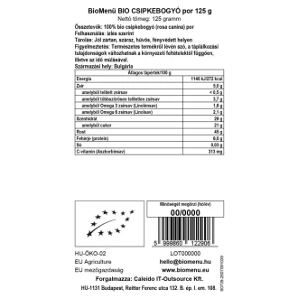 BioMenü ekološki prah šipka 125 g slika izdelka
