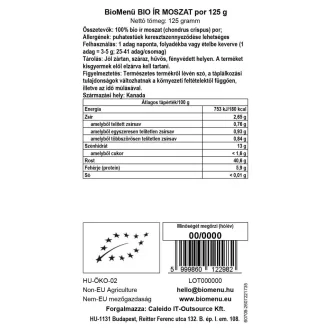 BioMenü organski prah irskega mahu 125 g slika izdelka