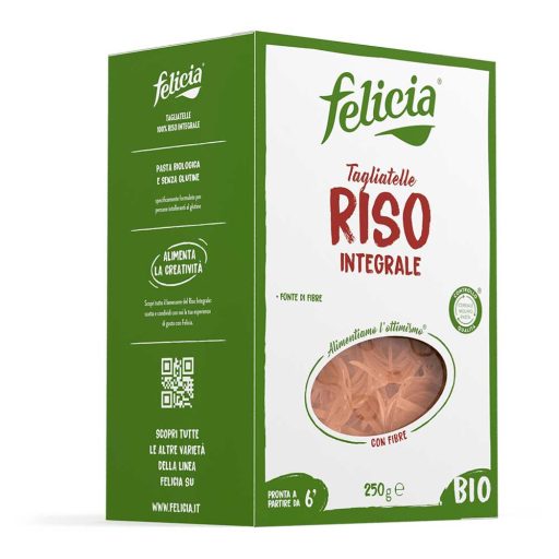Felicia ekološke brezglutenske testenine tagliatelle iz rjavega riža, 250 g