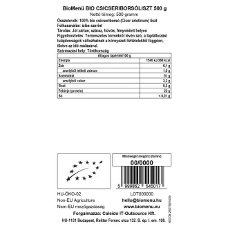 BioMenü ekološka čičerikina moka 500 g slika izdelka