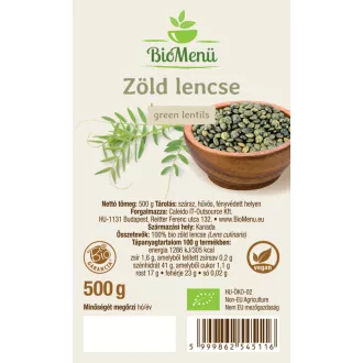 BioMenü ekološka zelena leča 500 g slika izdelka