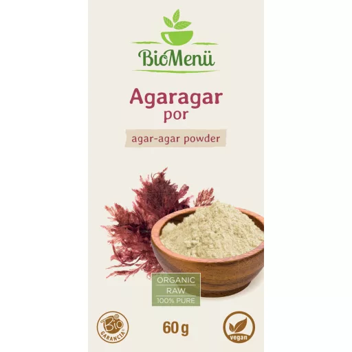 BioMenü organski prah iz agar agarja 60 g oznaka