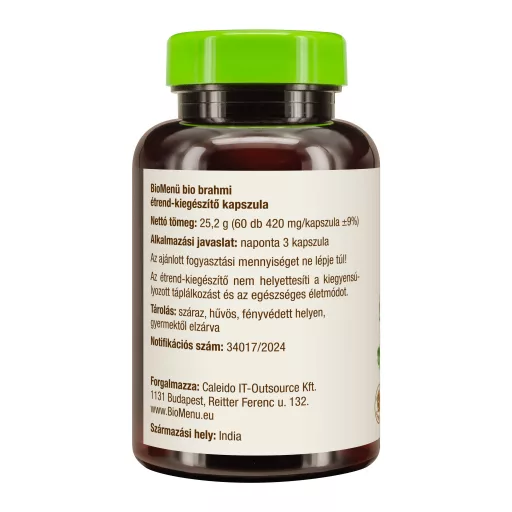 BioMenü ekološke kapsule brahmi 60 kosov
