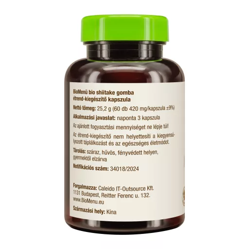 BioMenü ekološke kapsule gobe shiitake 60 kosov