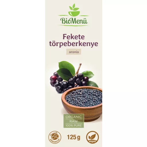BioMenü ekološka črna aronia 125 g oznaka