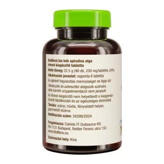 BioMenü ekološke tablete modre spiruline 90 kosov slika izdelka